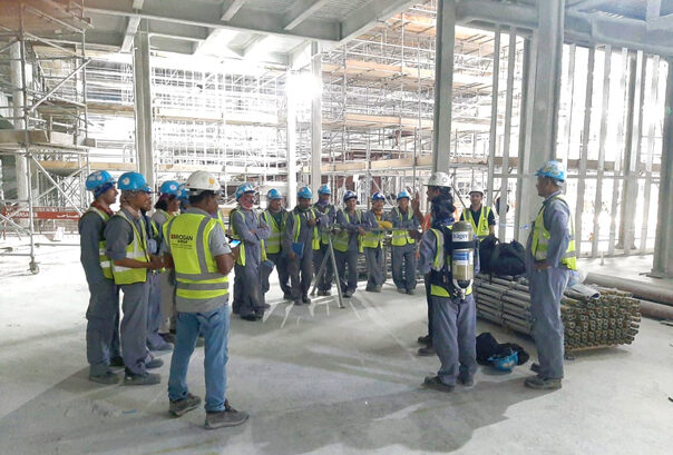 Brogan Group Ltd gathered in a construction site in saudi arabia